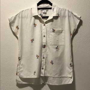 Button up linen blouse